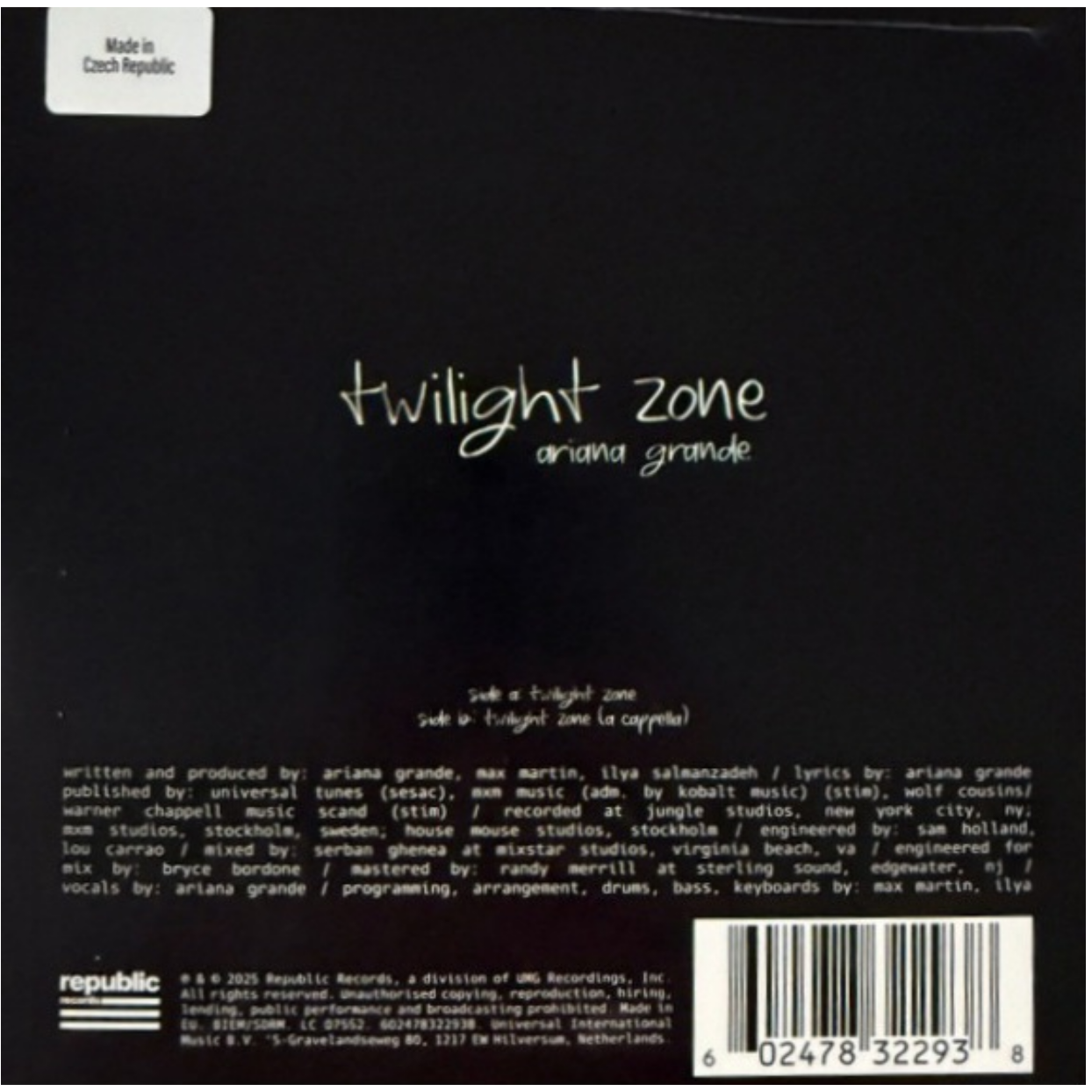 Ariana-Grande-Twilight-Zone-Clear-Vinyl-7-inch