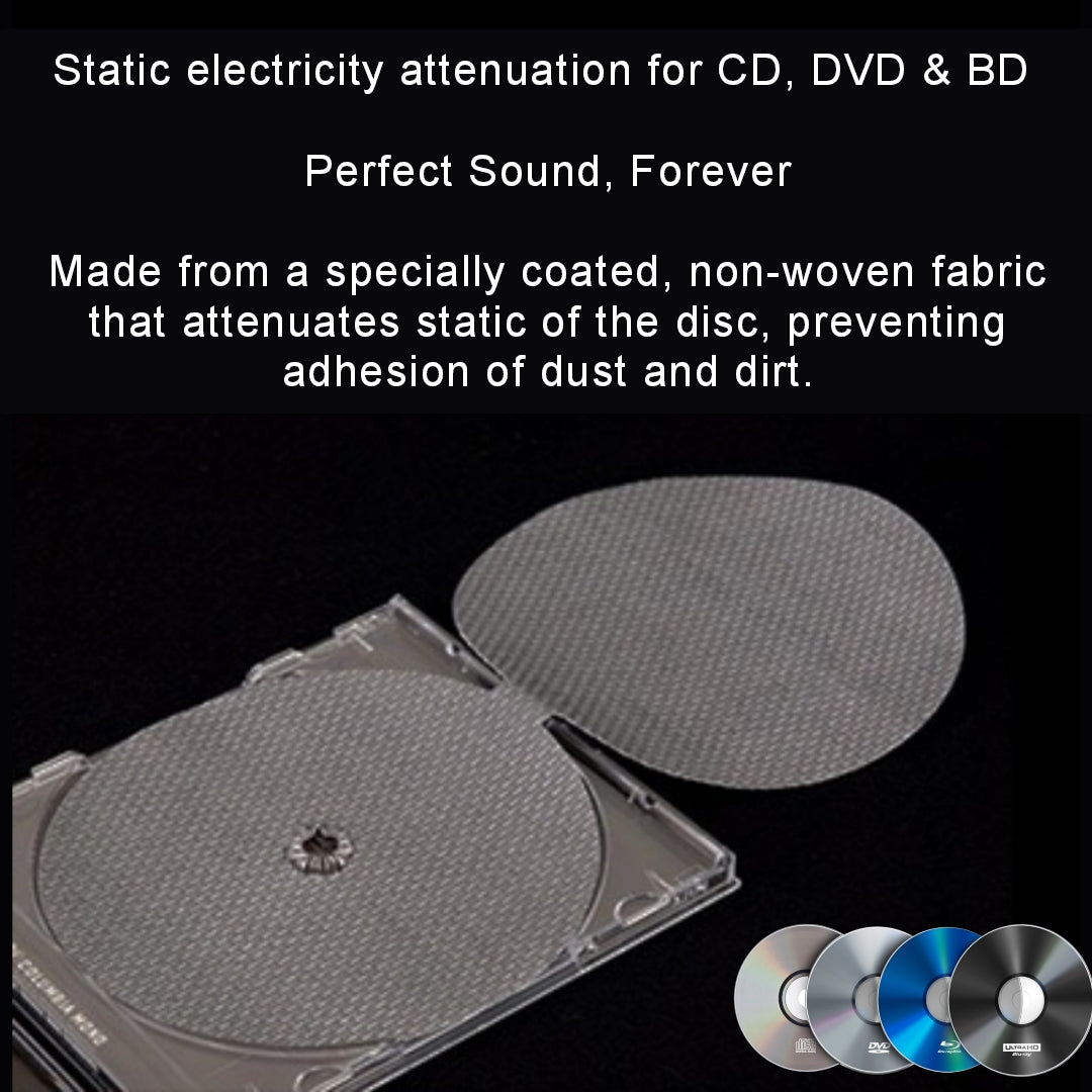 2×10 Antistatic Non-woven Fabric Inserts for CD/DVD/UHD/BD