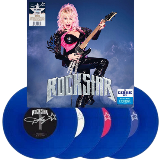 Dolly-Parton-Rockstar-B-and-N-Clear-Blue-Vinyl-4xLP