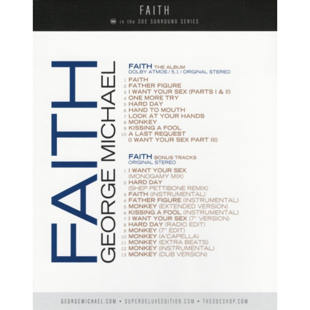 George Michael: Faith - Dolby Atmos Blu-ray Audio