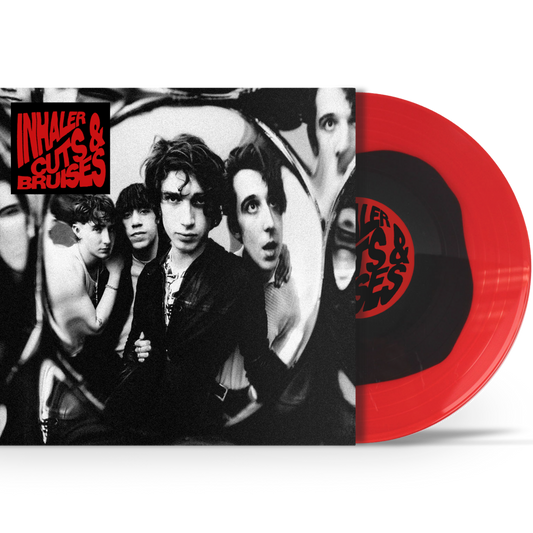 Inhaler-Cuts-and-Bruises-Black-Red-Circle-Vinyl-LP
