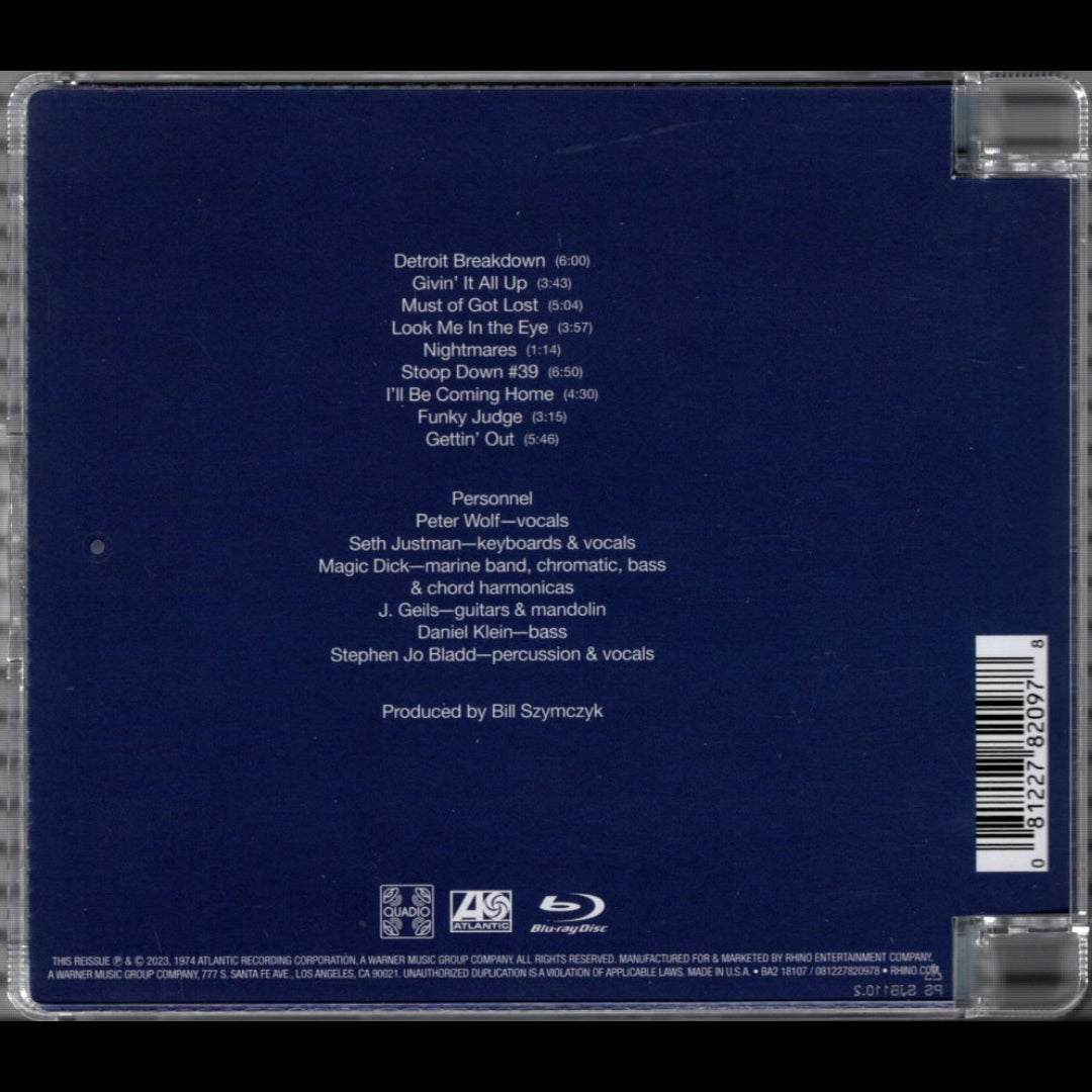 J. Geils Band* – Nightmares ...And Other Tales From The Vinyl Jungle Quadio Blu-ray Audio