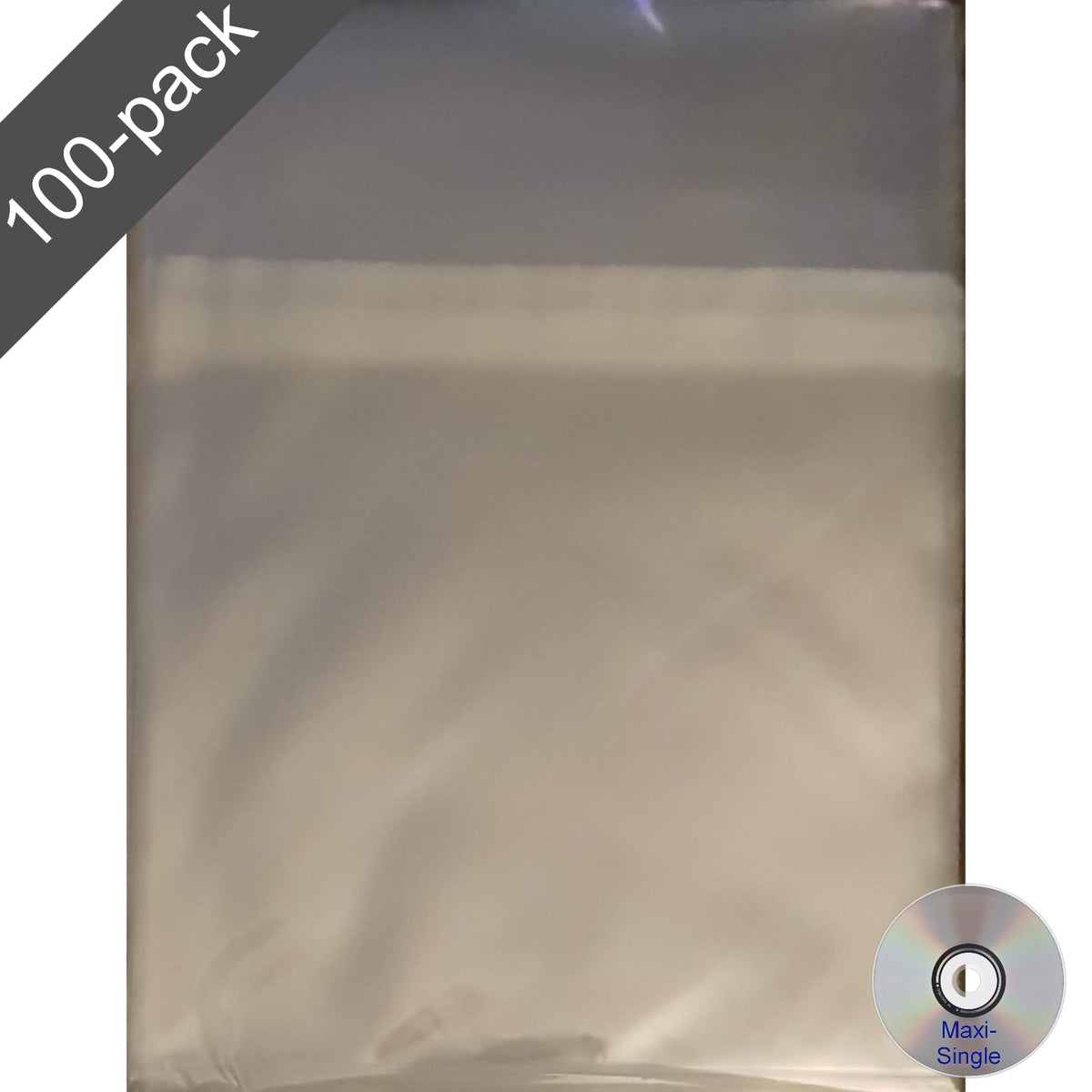 CD Maxi-Single Protective Resealable Sleeves 100-pack Made in Japan