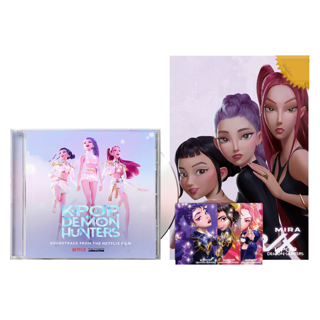 KPop Demon Hunters Soundtrack: CD + Poster & 1 of 3 Photo Cards