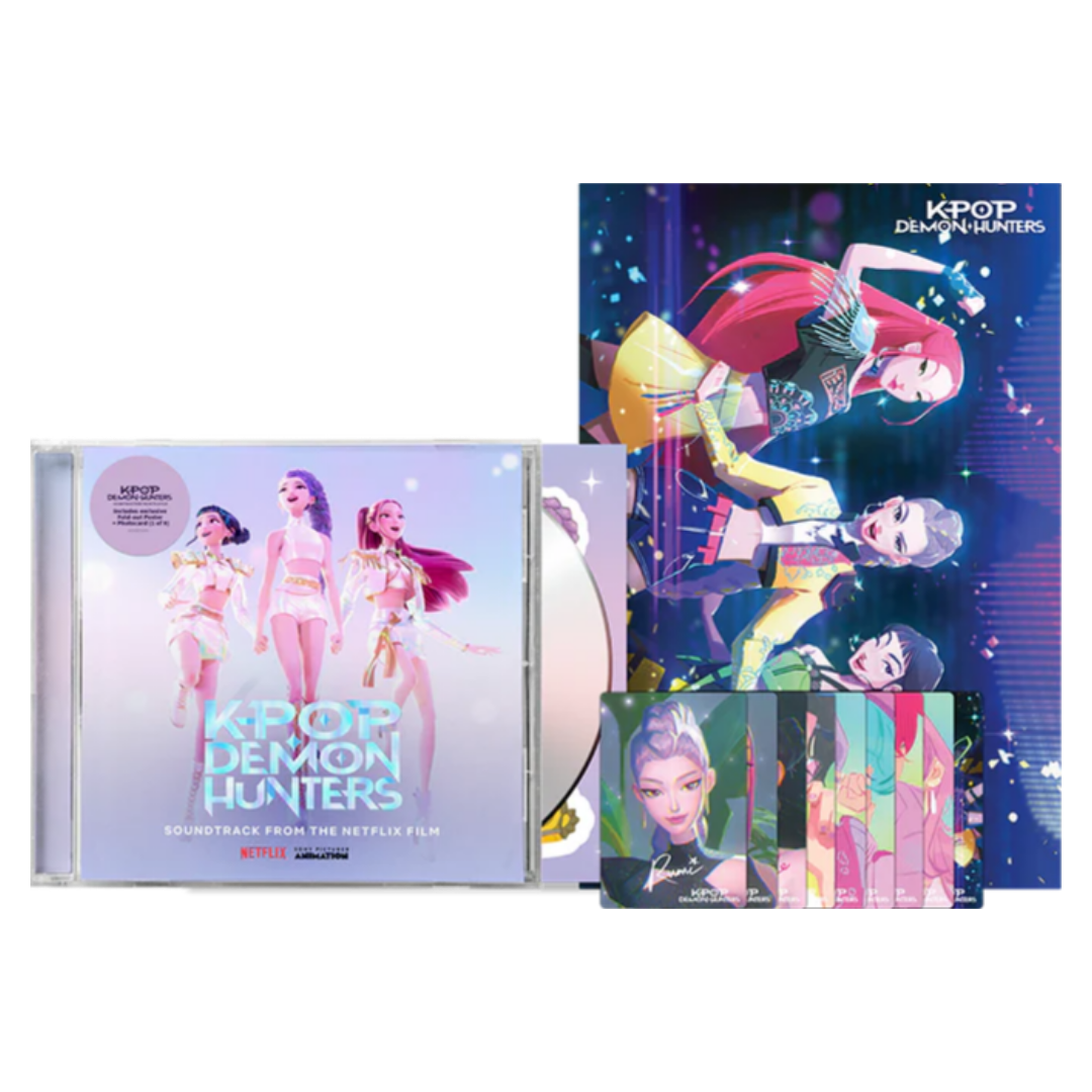 KPop Demon Hunters Soundtrack: CD with Poster & 1 of 9 Photo Cards