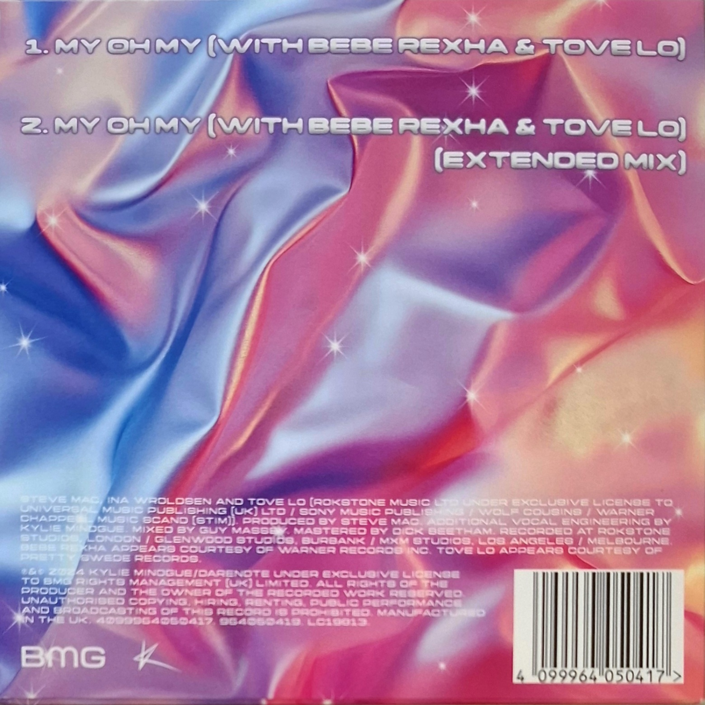 Kylie Ft. Bebe Rexha & Tove Lo: My Oh My - CD Single