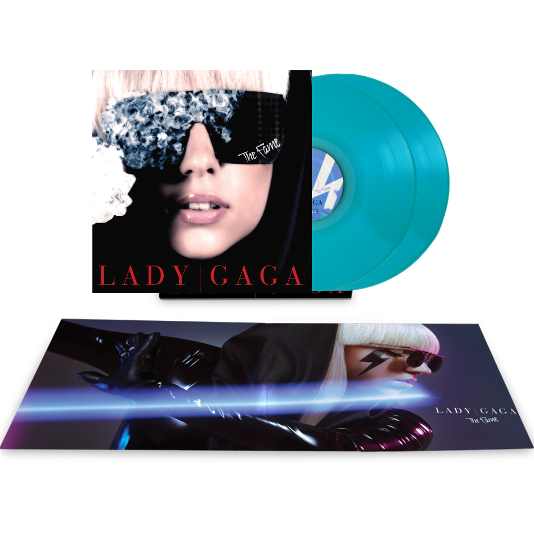 Lady-Gaga-The-Fame--Blue-Vinyl-2xLP-Bonus-Poster