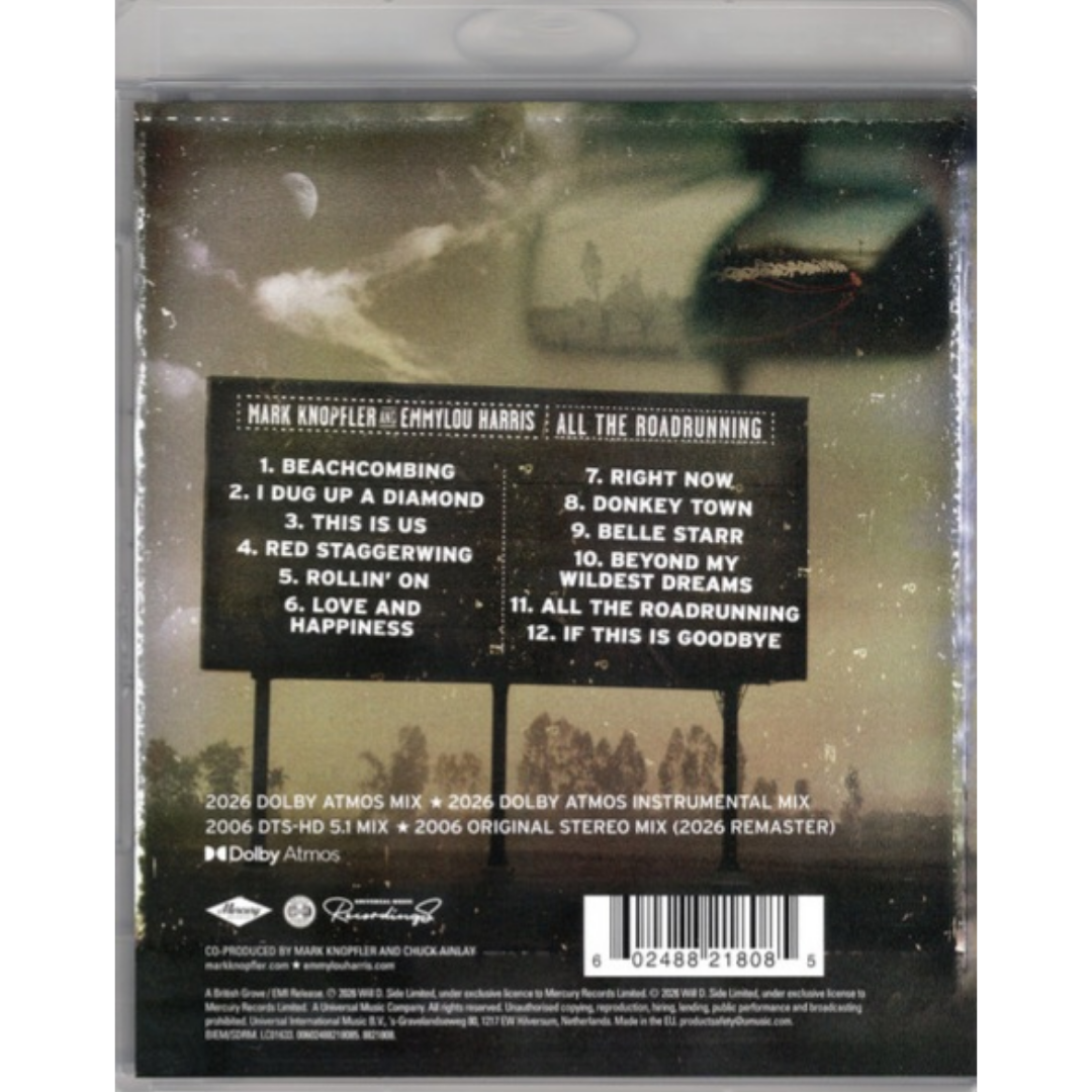Mark Knopfler & Emmylou Harris: All The Roadrunning - Atmos Blu-ray Audio