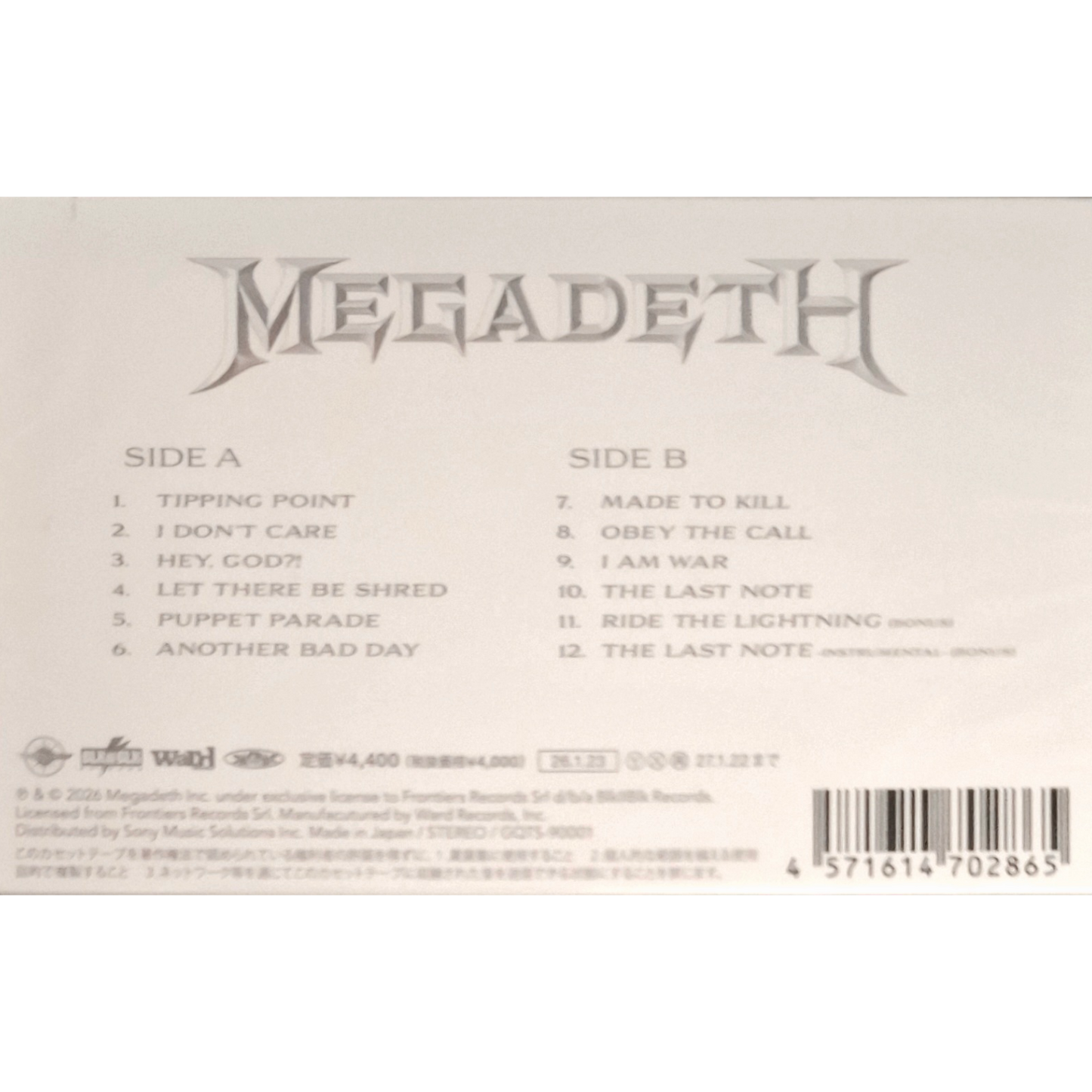 Megadeth-Japan-Bonus-Track-Cassette-Tape-Slipcase