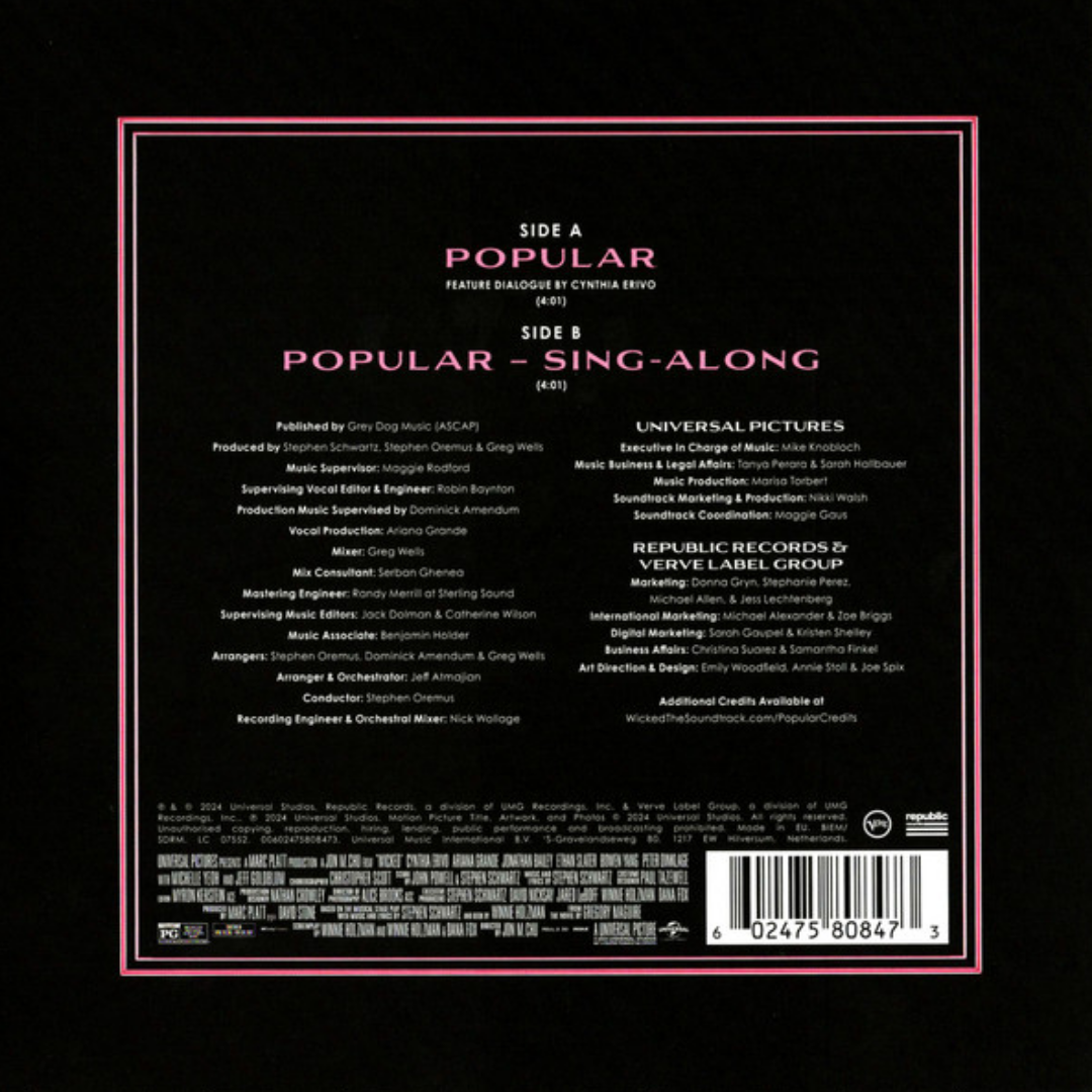 Popular-Ariana-Grande-7-inch-Single-Clear-Vinyl