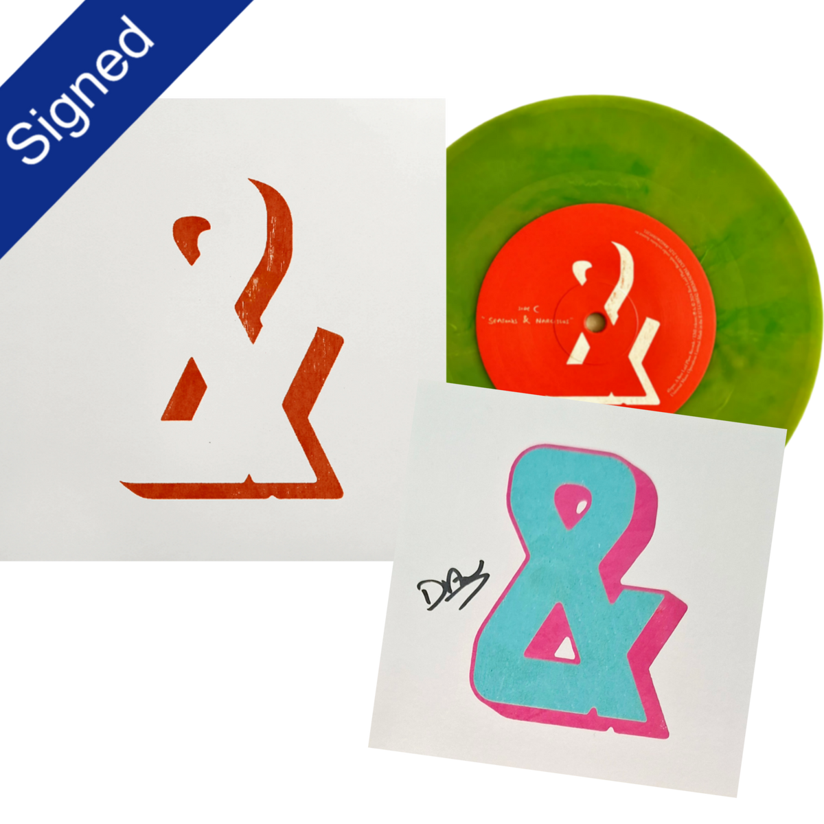 SIGNERAD Bastille: "&", Part One - Dubbel 7"-vinyl med signerat konstkort