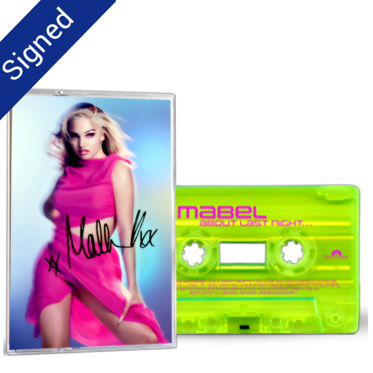 SIGNED-Mabel_About_Last_Night_Green_Cassette_Album