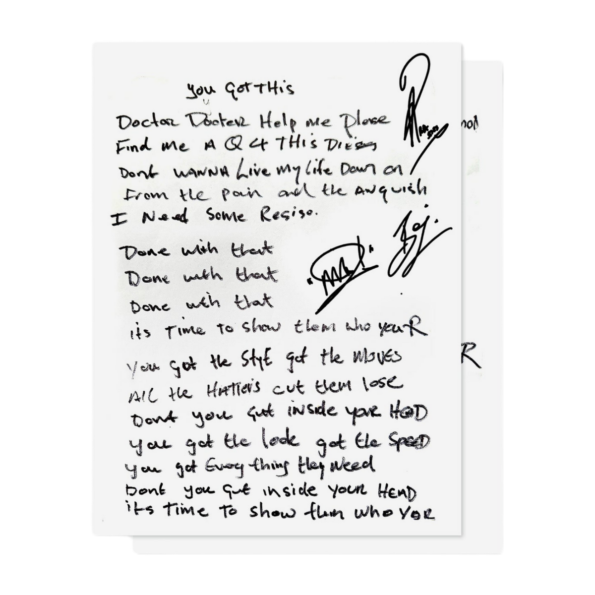 Skindred-You-Got-This-Hand-Signed-Lyric-Sheet