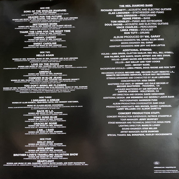 Neil Diamond : Hot August Night II (LP, Whi)