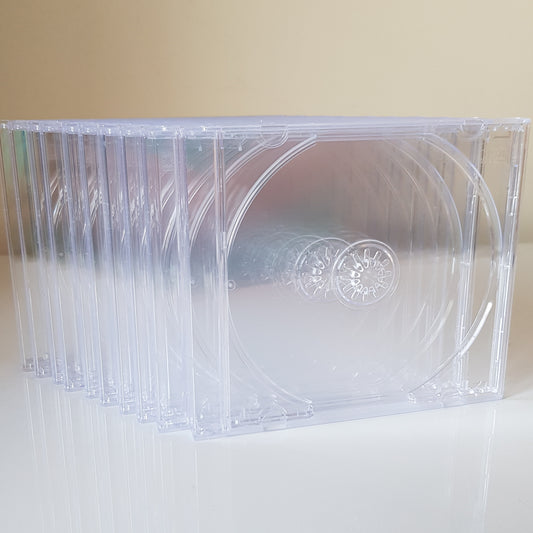 10 CD Jewel Replacement Cases with Clear Tray