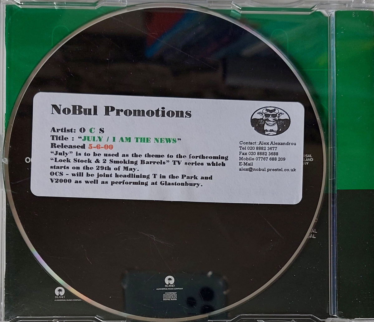 Ocean Color Scene: July / I Am The News - Promo CD Single (NM/NM)