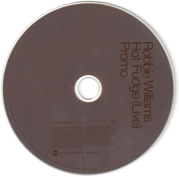 Robbie Williams : Hot Fudge (Live) (CD, Single, Promo)