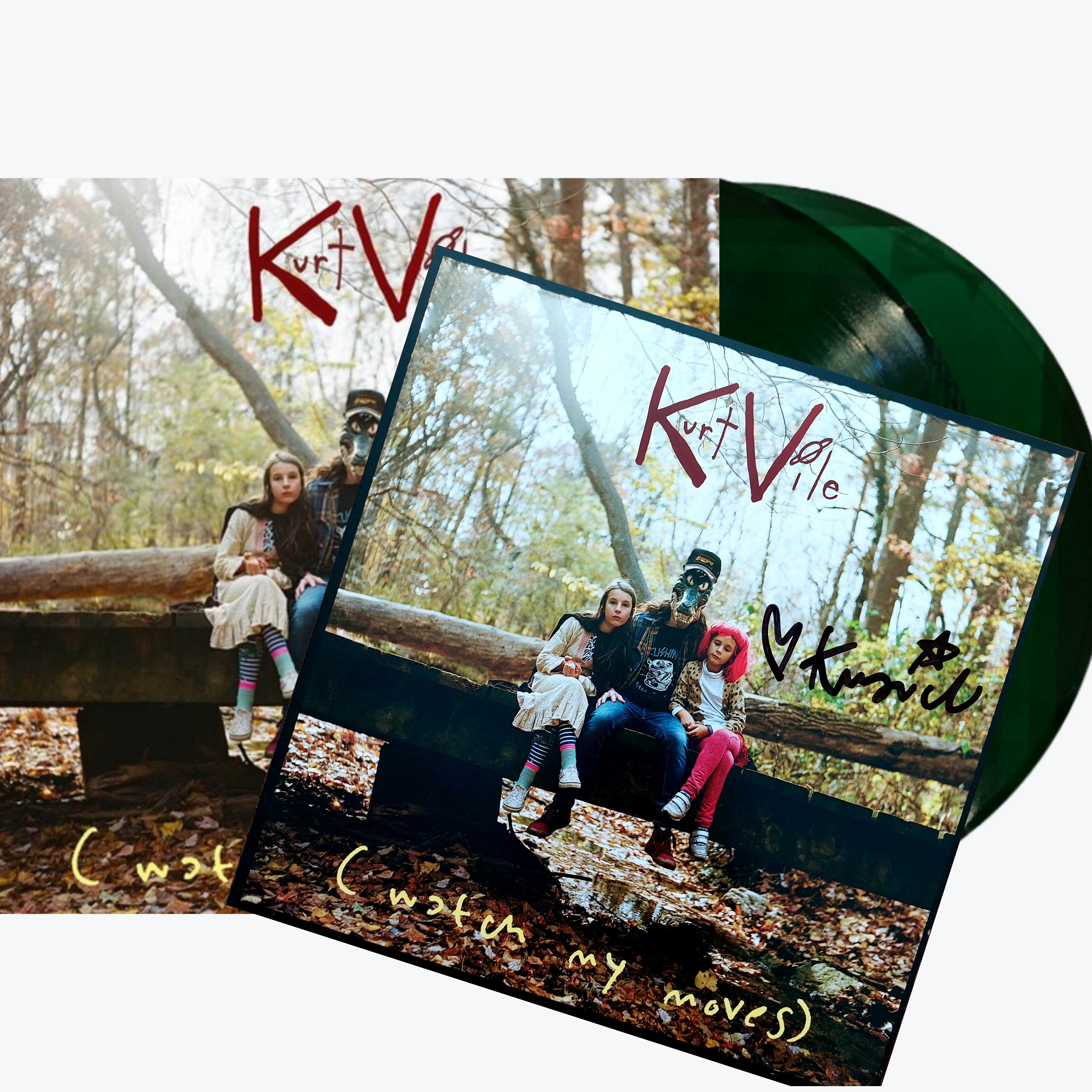 Kurt Vile Watch My Moves - Signed Translucent Green Vinyl 2xLP – Rubber-Duckee