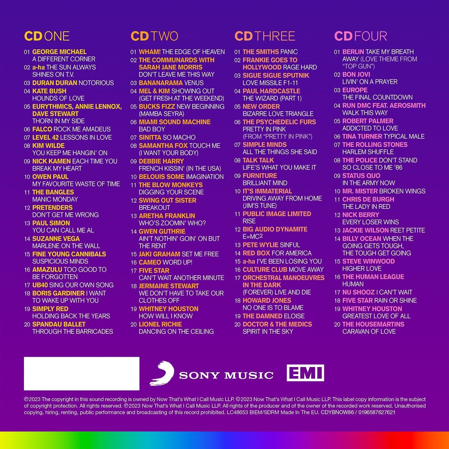 Now Yearbook '86 4xCD Digipak Compilation