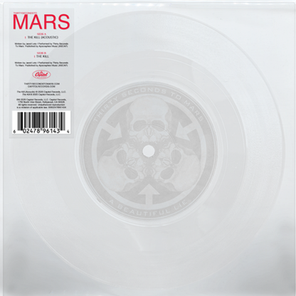30-Seconds-To-Mars-The-Kill-Clear-Vinyl-7in-Single
