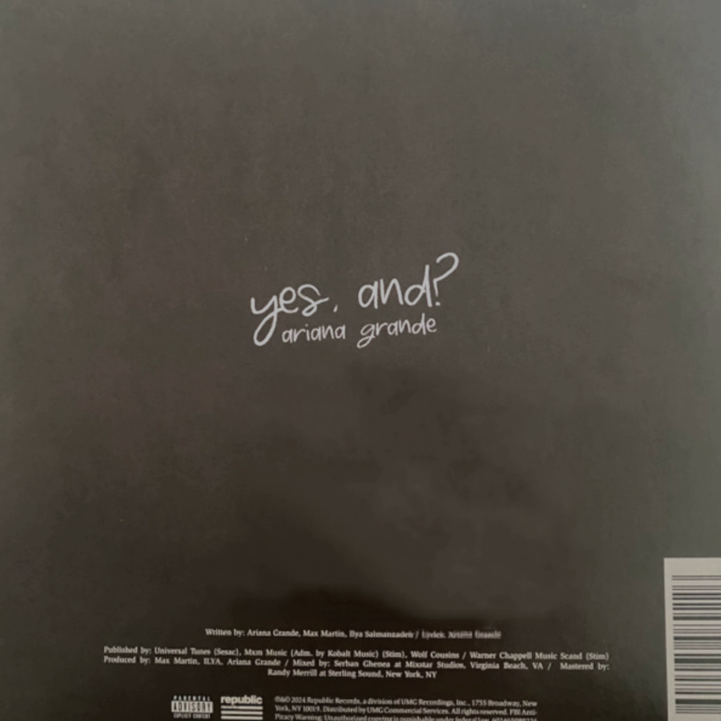 Yes_And_Ariana_Grande_Clear_Vinyl_7-inch_Single