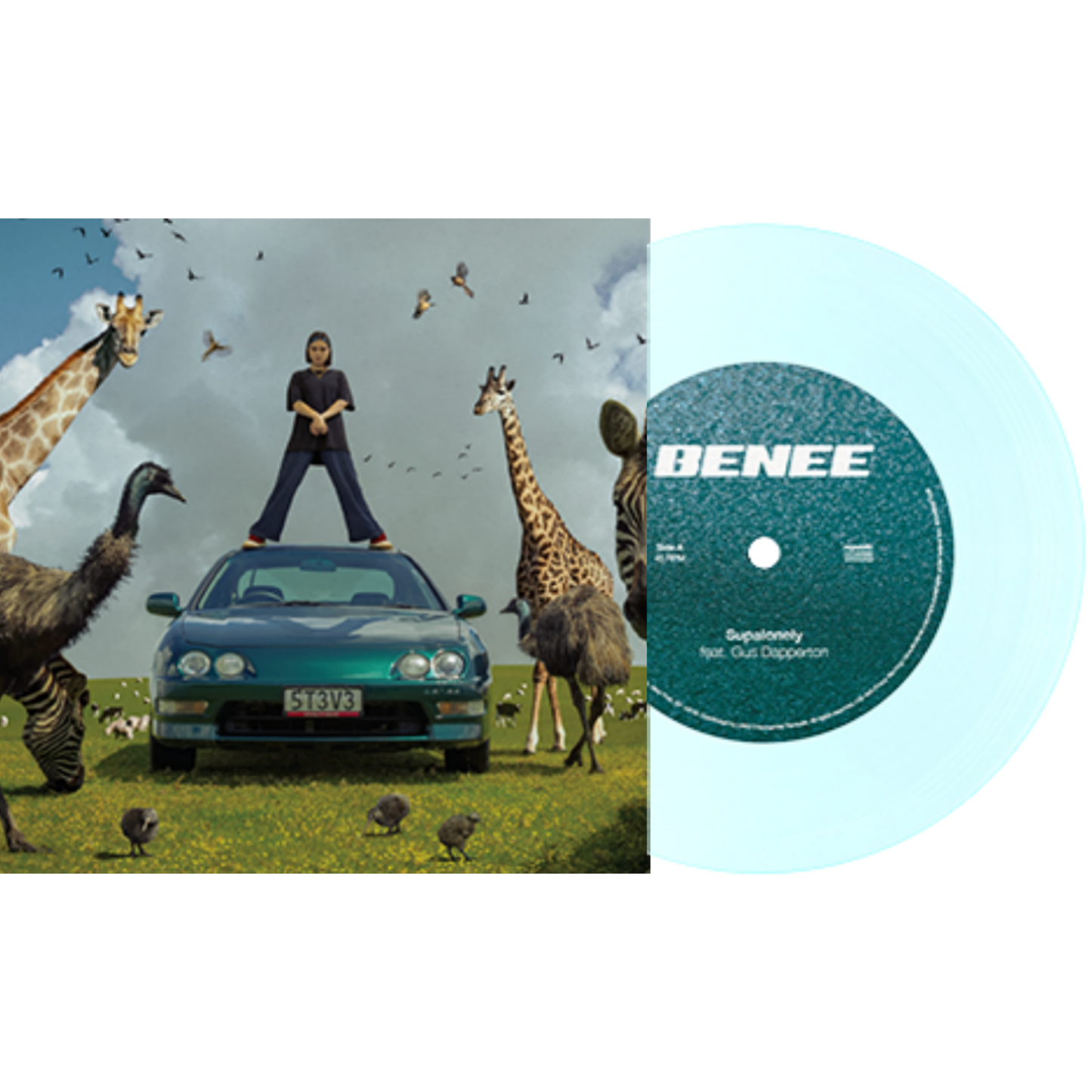 BENEE-Supalonely-Gus-Dapperton-Blue-Vinyl-7-inch