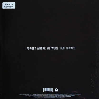 Ben-Howard-I-Forget-Where-We-Were-180g-Clear-Vinyl