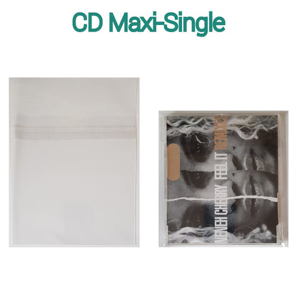 CD Maxi-Single Protective Resealable Sleeves 50-pack Made in Japan