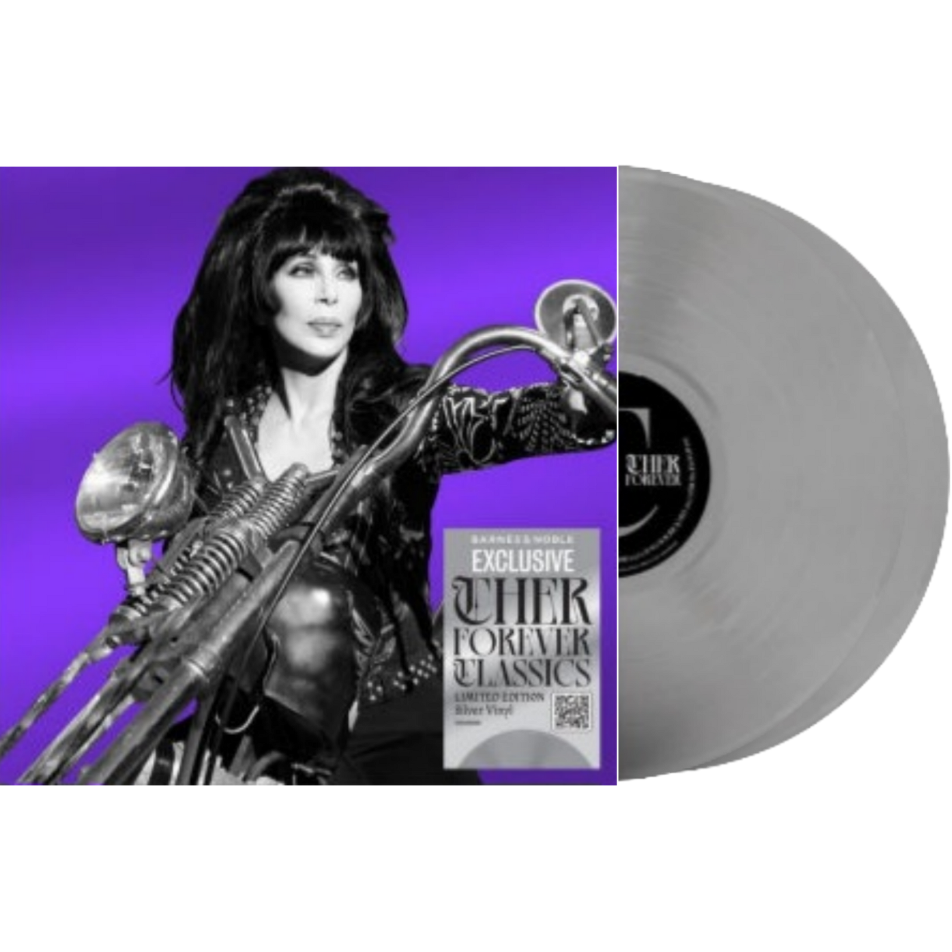 Cher-Forever-Classics-Silver-Vinyl-LP-Purple-Cover