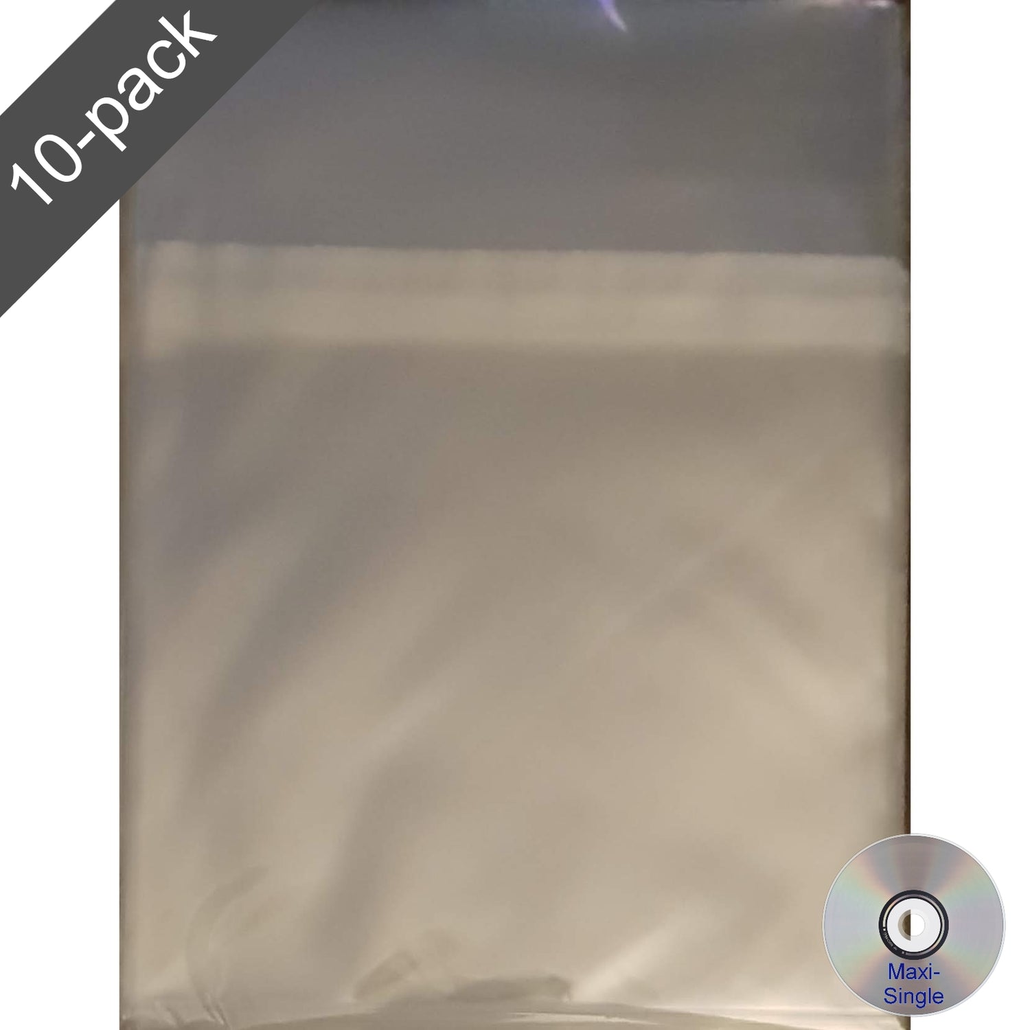 CD Maxi-Single Protective Resealable Sleeves 10-pack Made in Japan