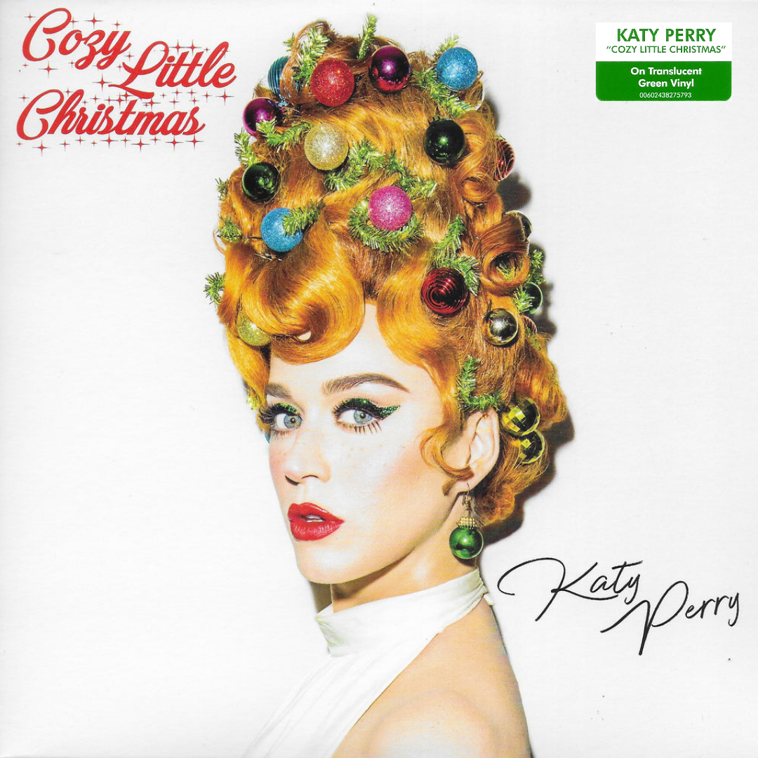 Katy-Cozy-Little-Christmas-7in-Green-Vinyl-Single