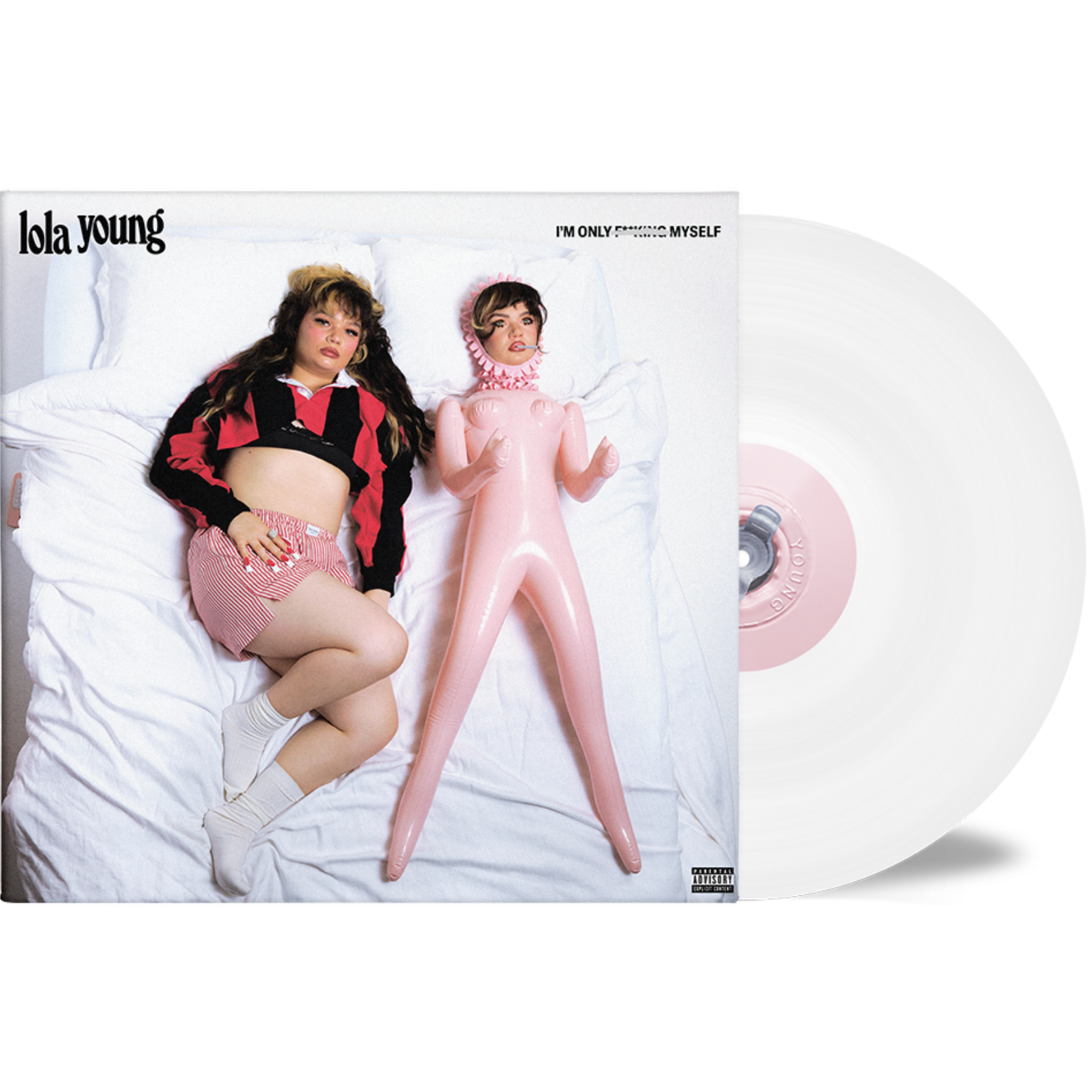 Lola-Young-Im-Only-F--king-Myself-White-Vinyl-LP