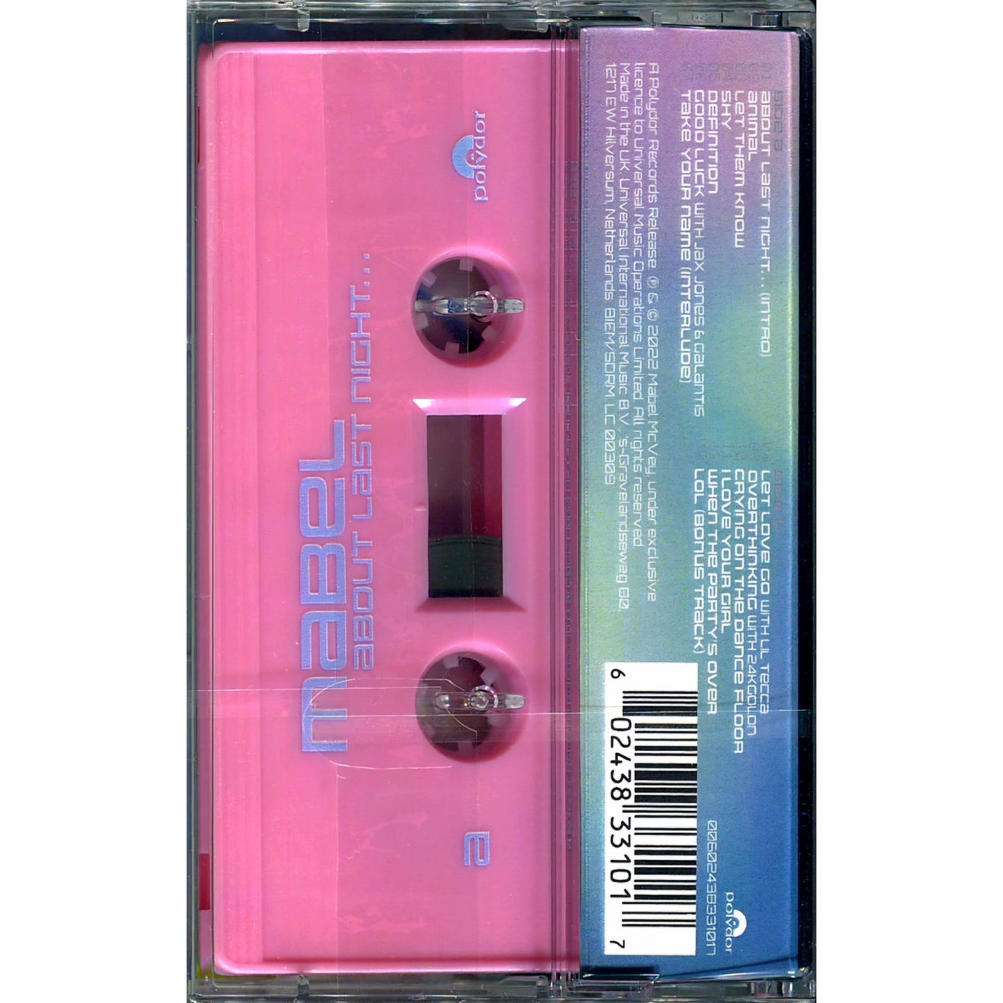 Mabel-About_Last_Night_Pink_UK_Cassette_Tape_Album