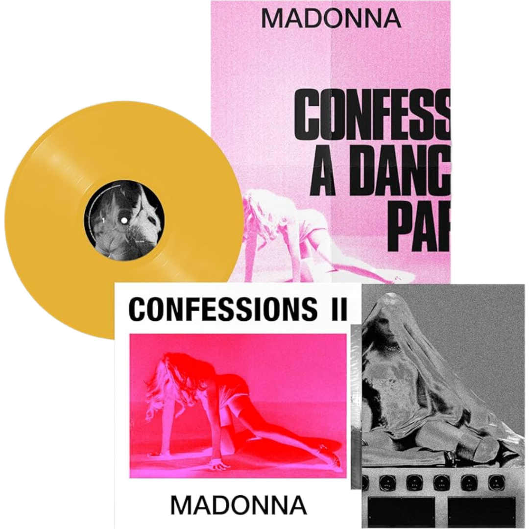 Madonna-Confessions-II-Yellow-Vinyl-White-Cover-LP