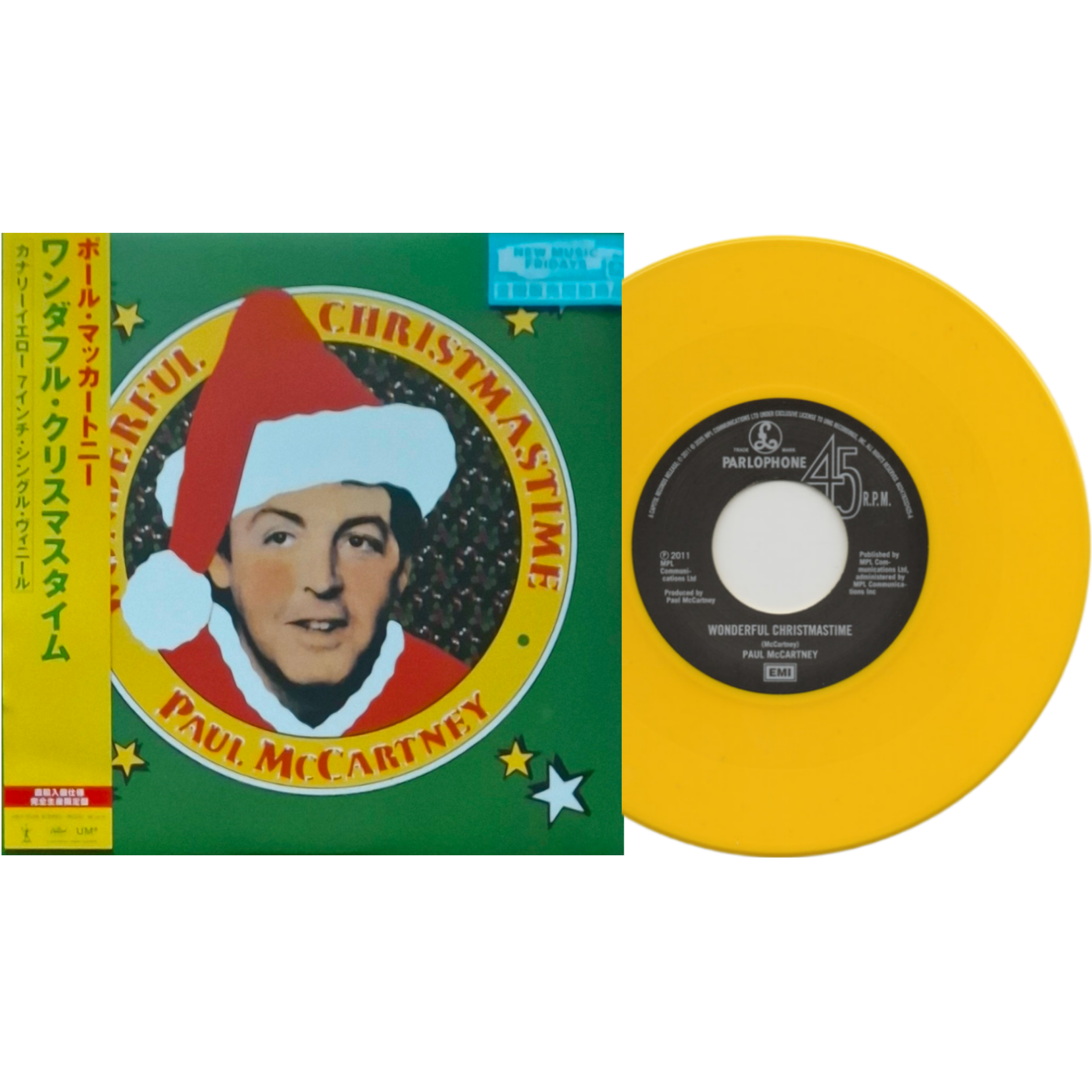 McCartney-Wonderful-Christmastime-Japan-Yellow-7in