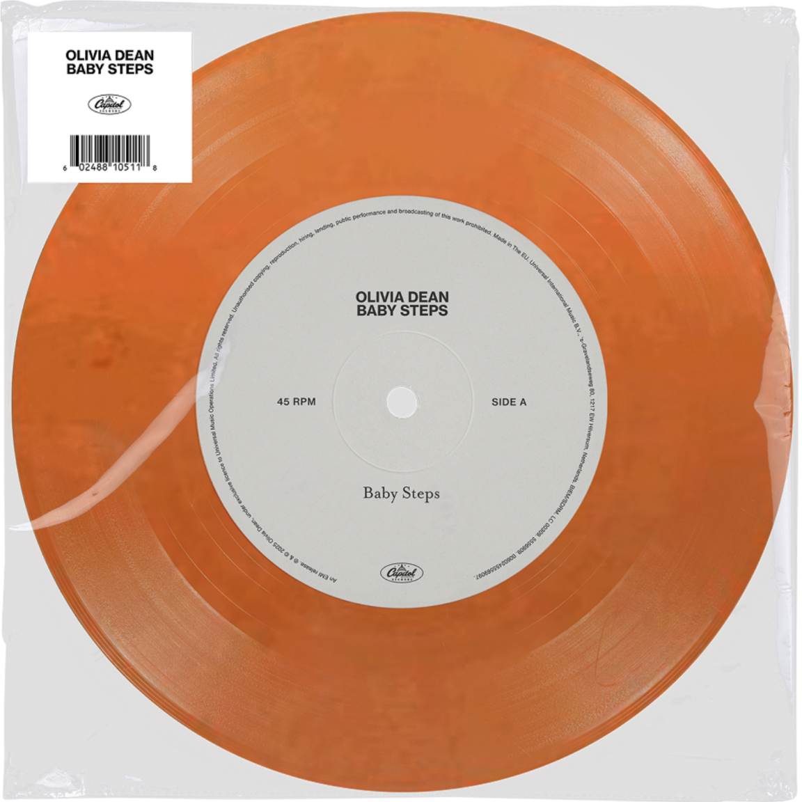 Olivia-Dean-Baby-Steps-7-inch-Single-Orange-Vinyl