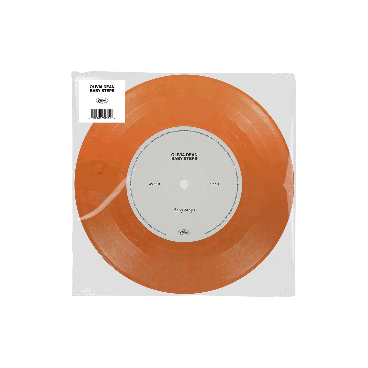 Olivia-Dean-Baby-Steps-Orange-Vinyl-7-inch-Single