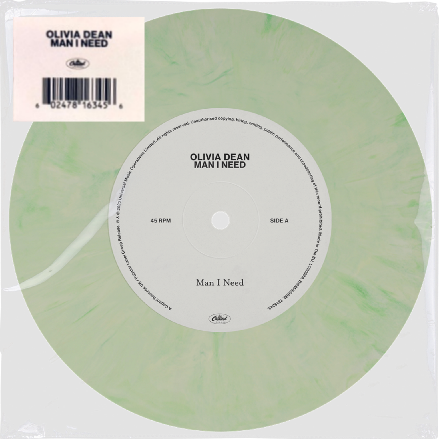 Olivia-Dean-Man-I-Need-Green-Vinyl-7-inch-Single