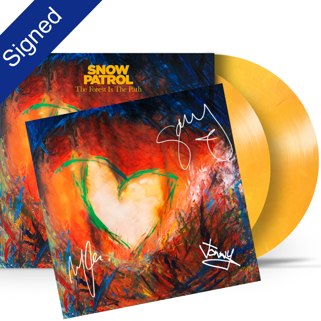 SIGNED Snow Patrol: The Forest Is The Path - Red Gold Vinyl LP