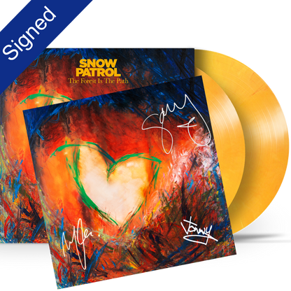 SIGNED Snow Patrol: The Forest Is The Path - Red Gold Vinyl LP