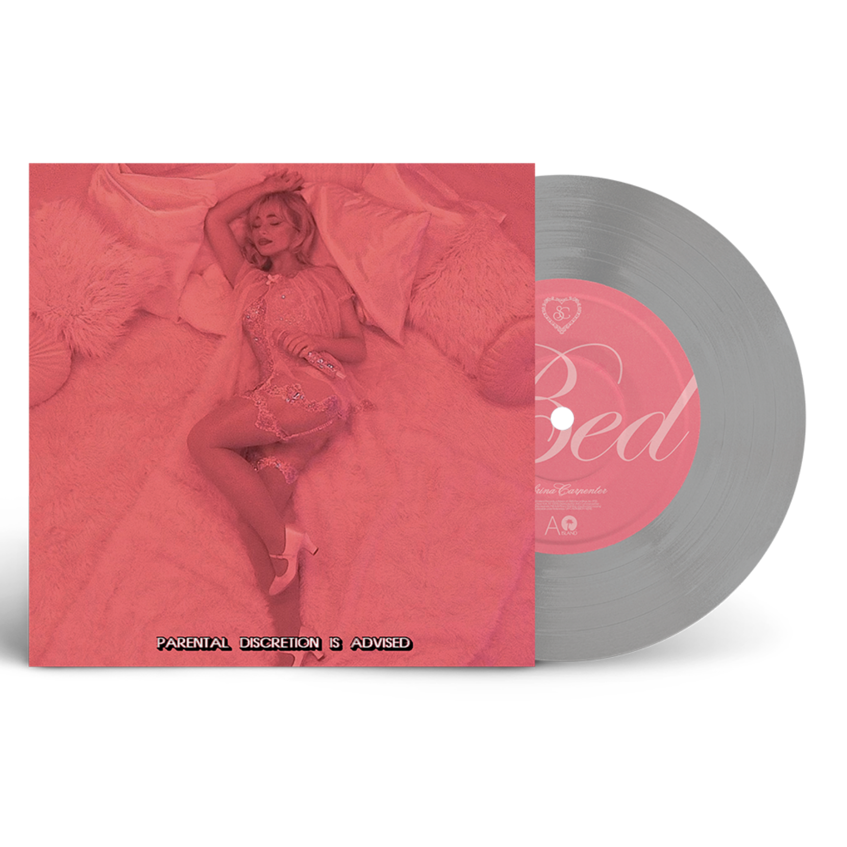 Sabrina-Carpenter-Bed-Chem-Silver-Vinyl-7in-Single