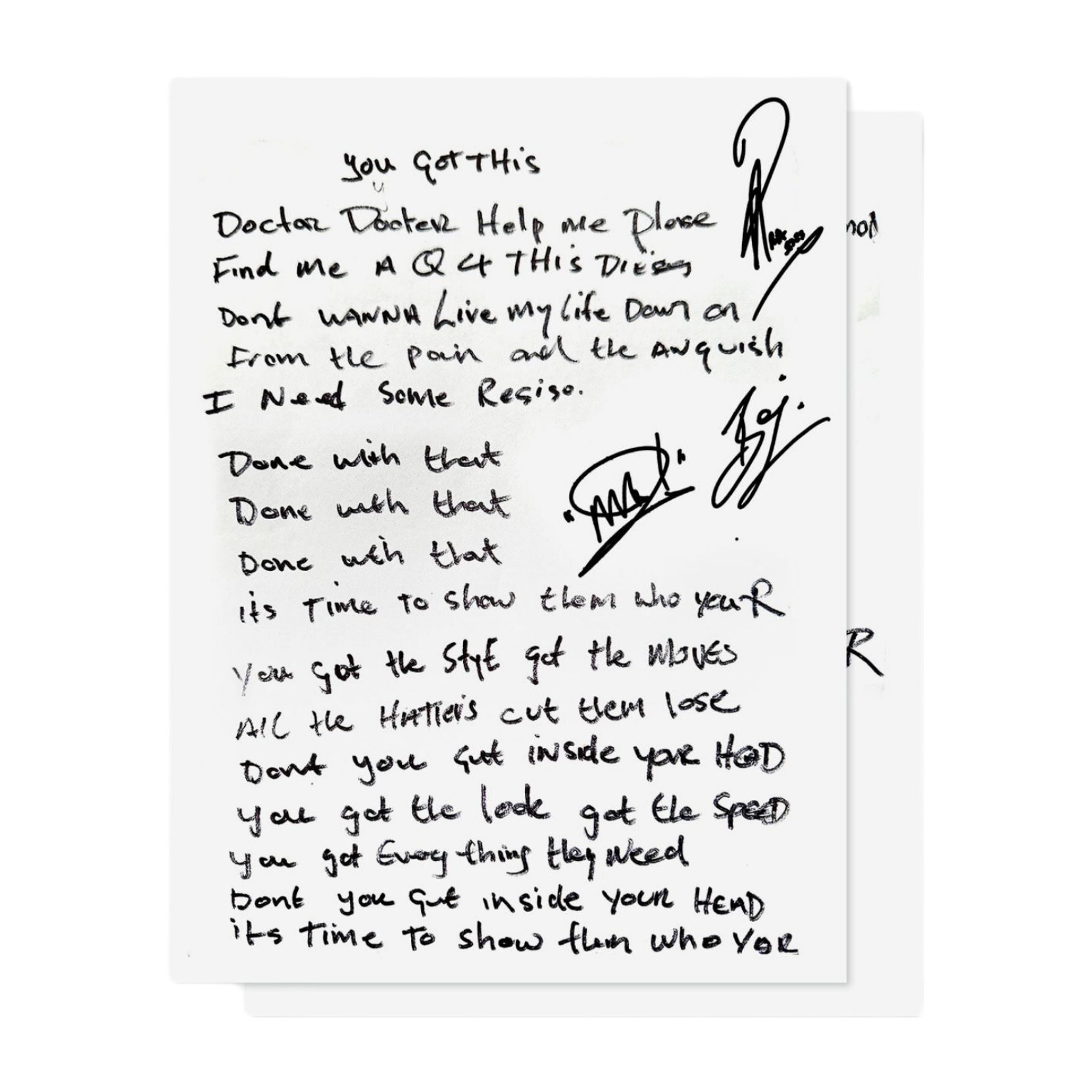 Skindred-You-Got-This-Hand-Signed-Lyric-Sheet