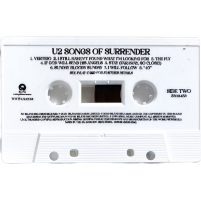 U2-Songs-Of-Surrender-White-Shell-Cassette-Tape