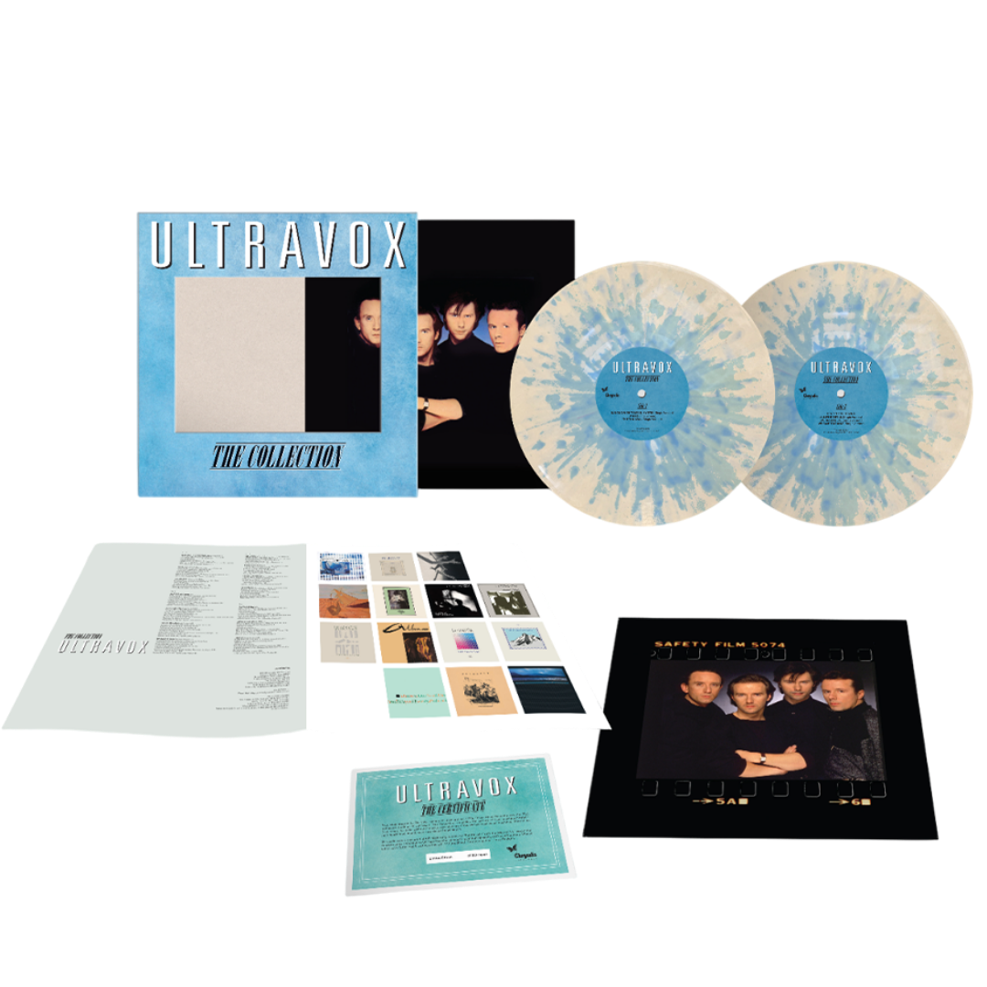 Ultravox-The-Collection-White-Blue-Splatter-2xLP