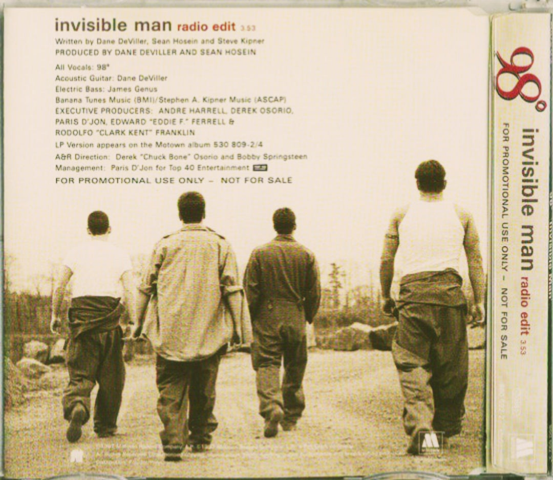 98 Degrees: Invisible Man - Promo-CD-Single (NM/NM)