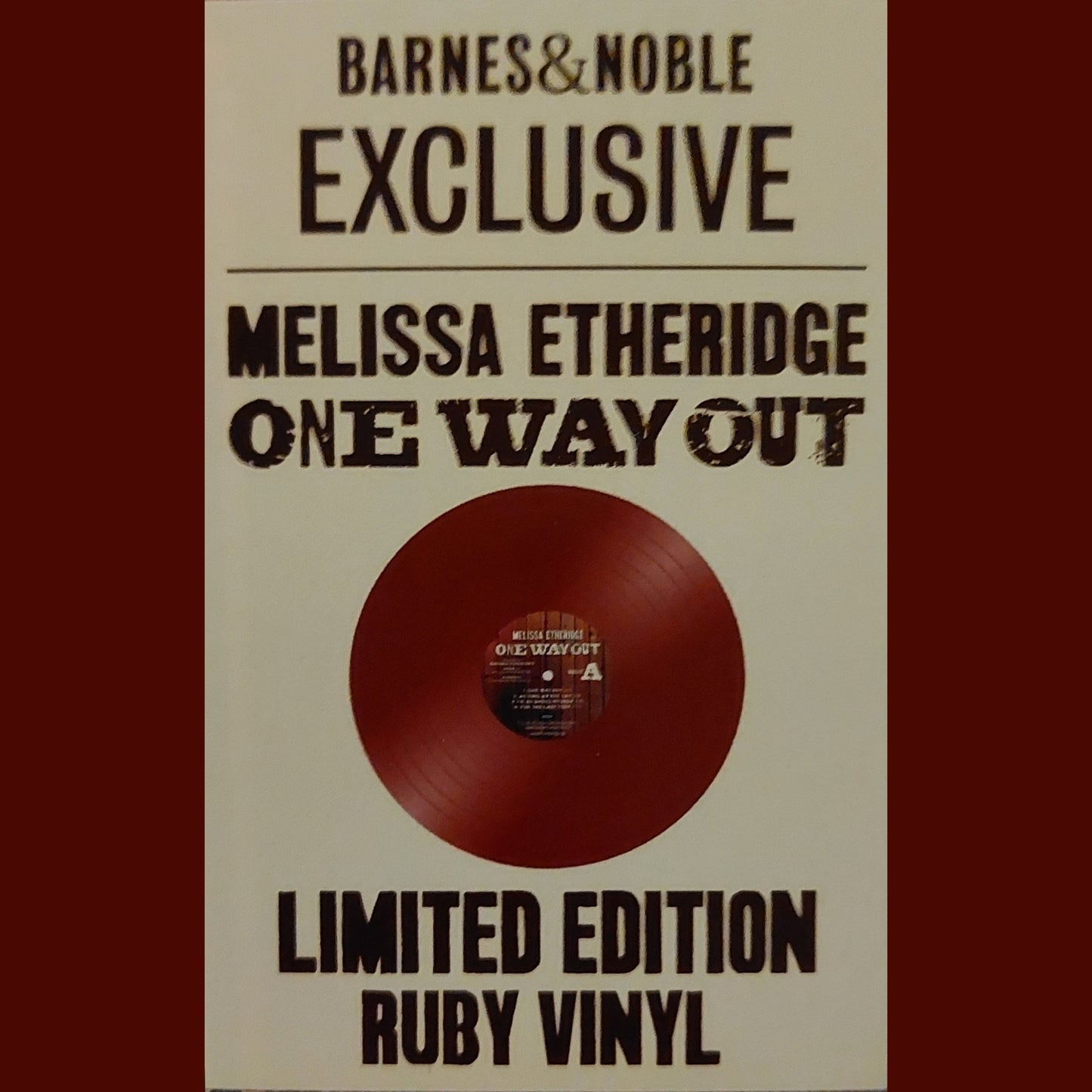 Melissa Etheridge: One Way Out - US Ruby Red Edition - Limitierte rote Vinyl-LP